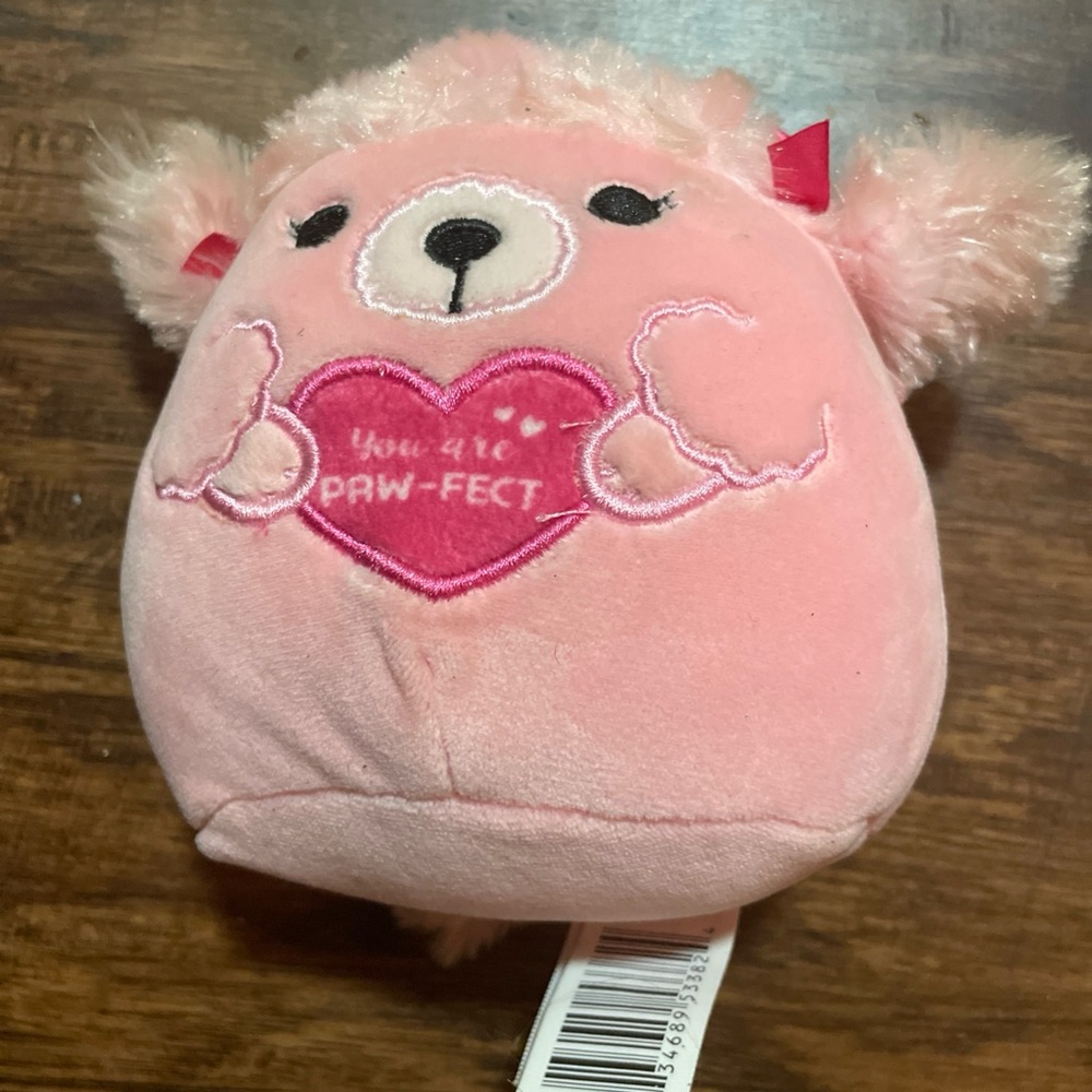Squishmallows Chloe the pink poodle small valentines special
